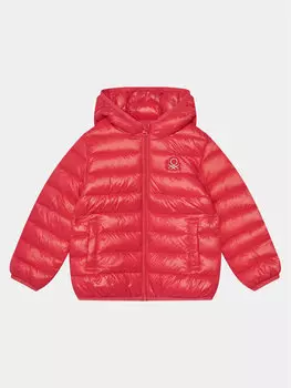 Пуховик стандартного кроя United Colors Of Benetton, розовый