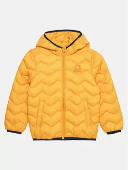 Пуховик стандартного кроя United Colors Of Benetton, желтый