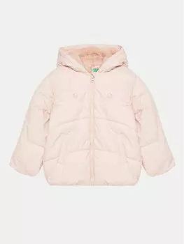 Пуховик стандартного кроя United Colors Of Benetton, розовый