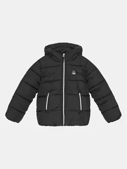 Пуховик стандартного кроя United Colors Of Benetton, черный