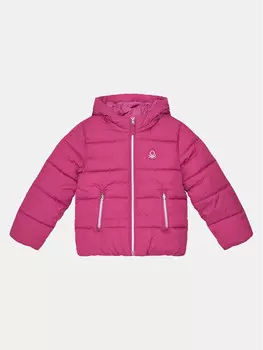 Пуховик стандартного кроя United Colors Of Benetton, розовый