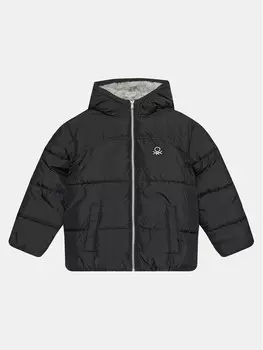 Пуховик стандартного кроя United Colors Of Benetton, черный