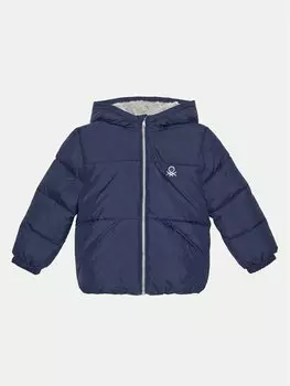 Пуховик стандартного кроя United Colors Of Benetton, синий