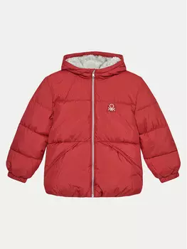Пуховик стандартного кроя United Colors Of Benetton, красный