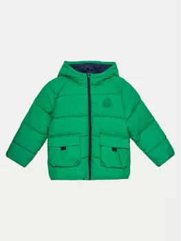 Пуховик стандартного кроя United Colors Of Benetton, зеленый