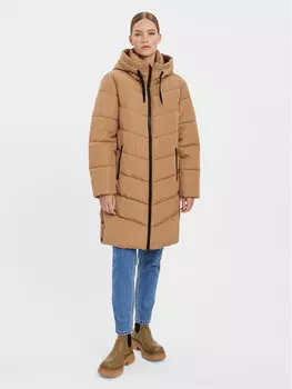 Пуховик стандартного кроя Vero Moda, коричневый