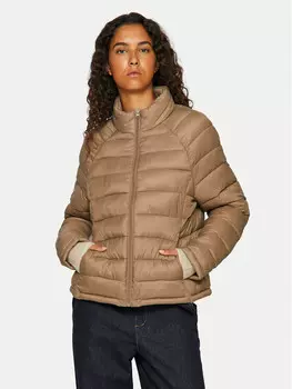 Пуховик стандартного кроя Vila, коричневый