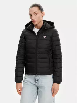 Пуховик стандартного кроя W5RL99 WHAB2 Guess Jeans, черный