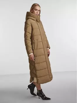 Пуховик стандартного кроя Yas, бежевый