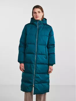Пуховик стандартного кроя Yas, бирюзовый