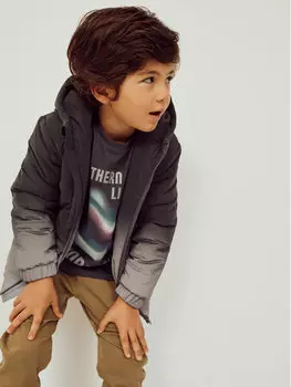 Пуховик стандартного кроя Zippy, серый