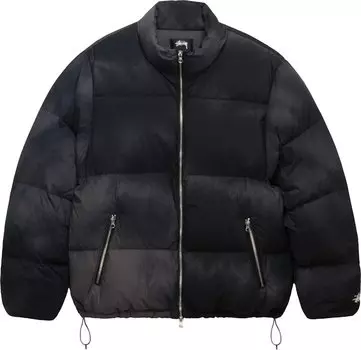 Пуховик Stussy Recycled Nylon Down Puffer 'Vintage Black', черный