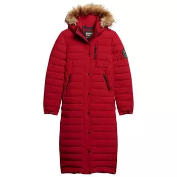 Пуховик Superdry Fuji Longline, красный