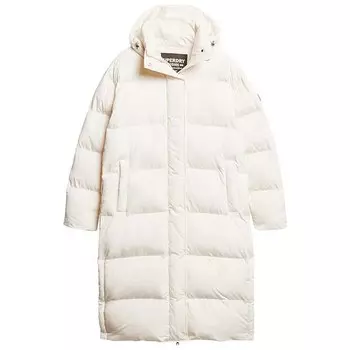 Пуховик Superdry Longline, белый