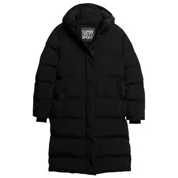 Пуховик Superdry Longline, черный