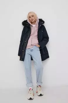 Пуховик Superdry, темно-синий