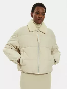 Пуховик свободного кроя Calvin Klein Jeans, бежевый