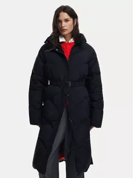 Пуховик свободного кроя Desigual, черный