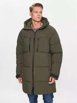 Пуховик свободного кроя Didriksons, зеленый