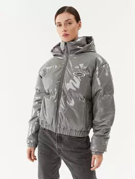 Пуховик свободного кроя Ellesse, серый