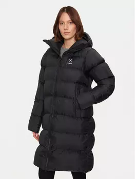 Пуховик свободного кроя Haglfs, черный