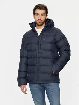 Пуховик свободного кроя Haglfs, синий