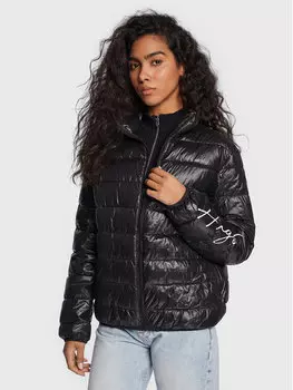 Пуховик свободного кроя Hugo, черный