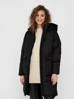 Пуховик свободного кроя Only, черный