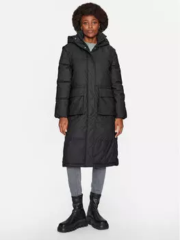 Пуховик свободного кроя Only, черный