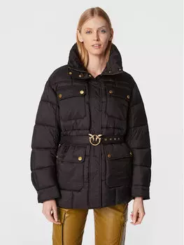 Пуховик свободного кроя Pinko, черный