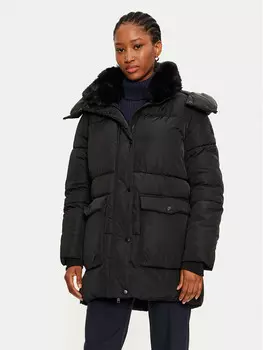 Пуховик свободного кроя Rinascimento, черный