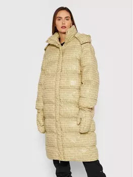 Пуховик свободного кроя Rotate, бежевый