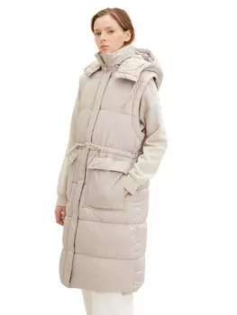 Пуховик свободного кроя Tom Tailor Denim, бежевый