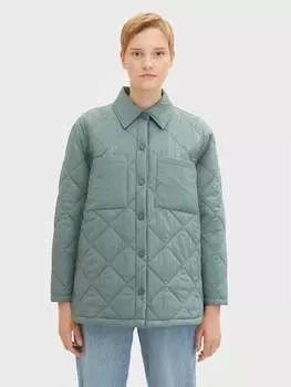 Пуховик свободного кроя Tom Tailor Denim, зеленый