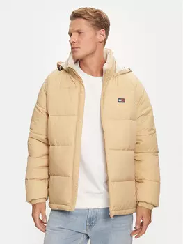Пуховик свободного кроя Tommy Jeans, бежевый
