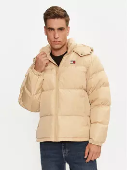 Пуховик свободного кроя Tommy Jeans, бежевый