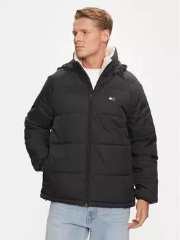 Пуховик свободного кроя Tommy Jeans, черный