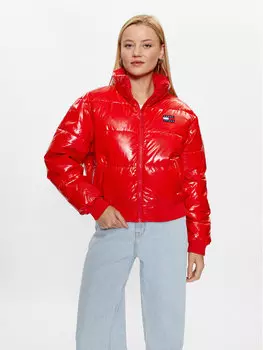 Пуховик свободного кроя Tommy Jeans, красный