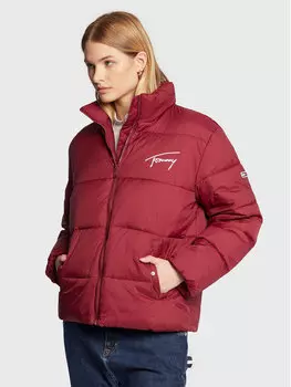 Пуховик свободного кроя Tommy Jeans, красный