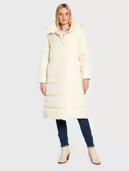 Пуховик свободного кроя Trussardi, экрю