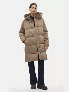 Пуховик свободного кроя Vero Moda, бежевый