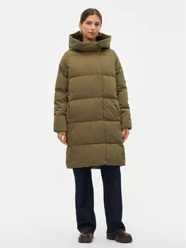 Пуховик свободного кроя Vero Moda, зеленый