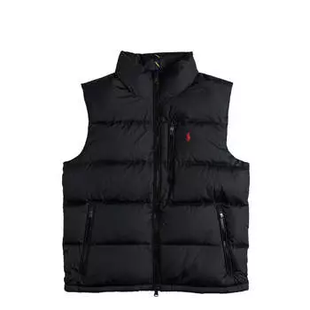 Пуховик The Gorham Down Gilet Polo Ralph Lauren, черный