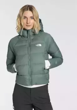 Пуховик The North Face "W HYALITE DOWN HOODIE - EU" (1 шт.), с капюшоном, ДЫШАЩИЙ и ВОДООТТАЛКИВАЮЩИЙ, зеленый