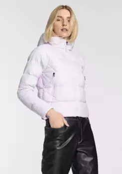 Пуховик The North Face "W HYALITE DOWN HOODIE - EU" (1 шт.), с капюшоном, с логотипом, цвет Icy Lilac