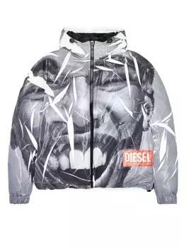 Пуховик Thoot с капюшоном Diesel, черный