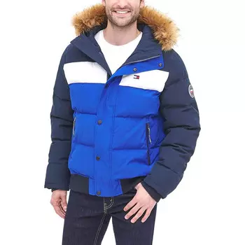 Пуховик Tommy Hilfiger Men's, темно-синий/белый/синий