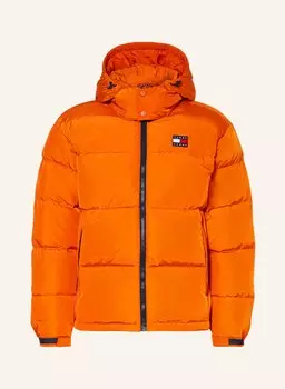 Пуховик TOMMY JEANS ALASKA mit abnehmbarer Kapuze, оранжевый