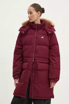 Пуховик Tommy Jeans, бордовый