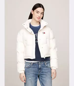 Пуховик Tommy Jeans Cropped Fit, белый